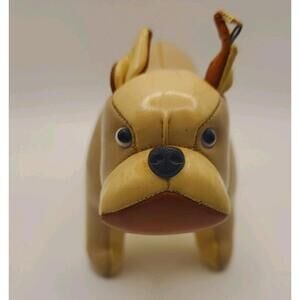 Vintage Dakin Bulldog Dog Vinyl Faux Leather Figure Made In Japan 1960 1970 Rare